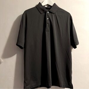 Ben Hogan Polo Shirt Gray Ribbed Performance Golf Striped Recycled Polyester L